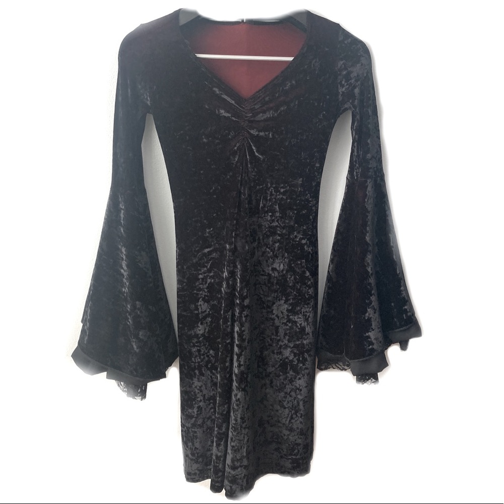 Crushed velvet dress